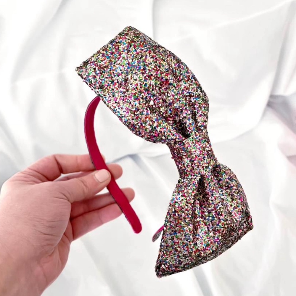 Glitter Bow Headband (nwot)